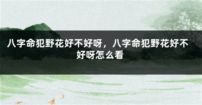 八字命犯野花好不好呀，八字命犯野花好不好呀怎么看