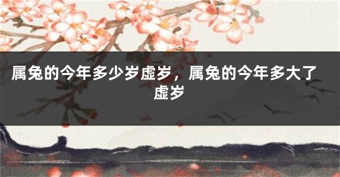 属兔的今年多少岁虚岁，属兔的今年多大了虚岁
