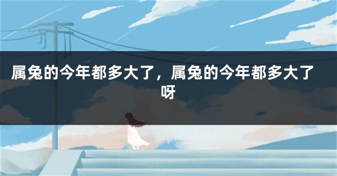 属兔的今年都多大了，属兔的今年都多大了呀