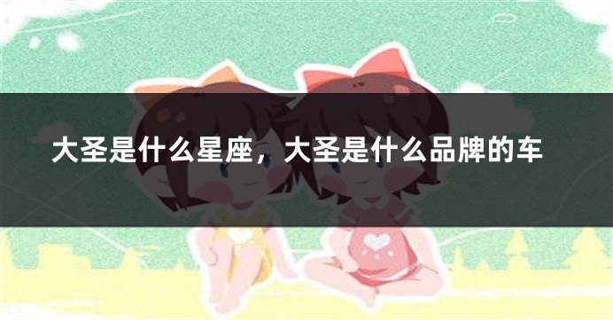 大圣是什么星座，大圣是什么品牌的车
