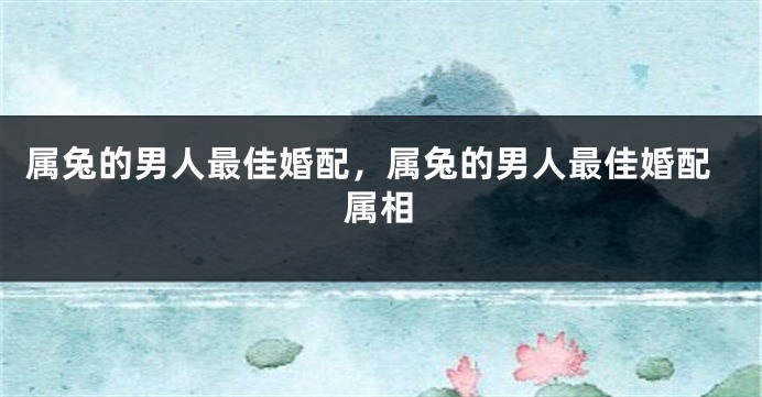 属兔的男人最佳婚配，属兔的男人最佳婚配属相
