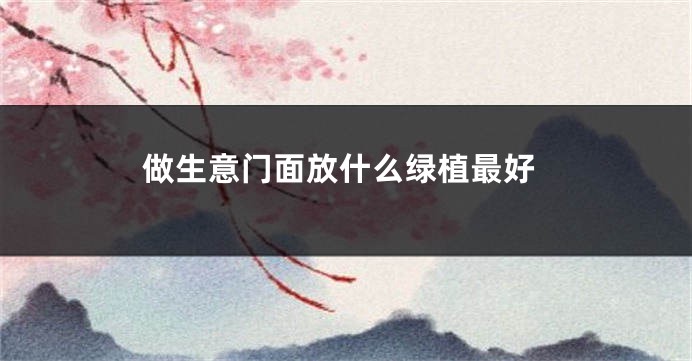 做生意门面放什么绿植最好
