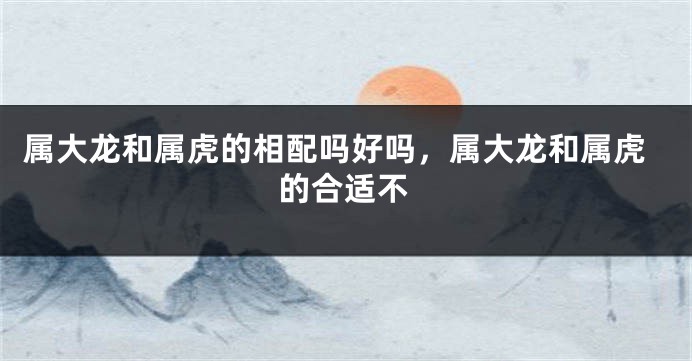 属大龙和属虎的相配吗好吗，属大龙和属虎的合适不