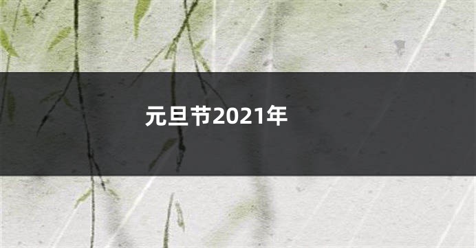 元旦节2021年