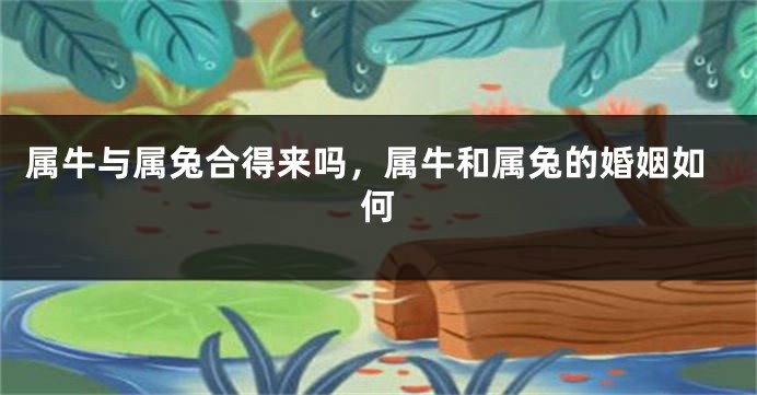 属牛与属兔合得来吗，属牛和属兔的婚姻如何