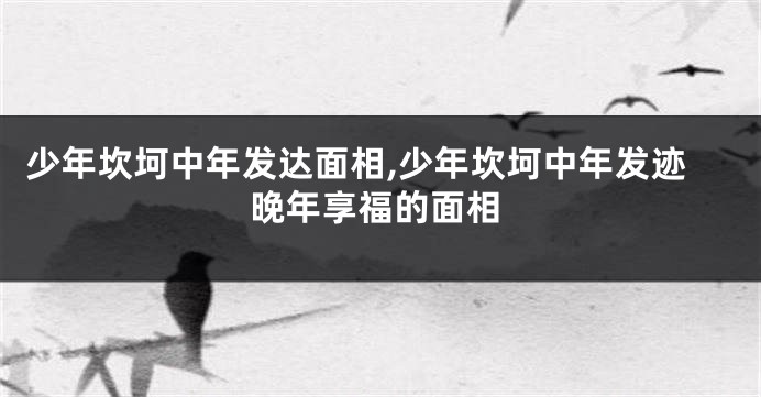 少年坎坷中年发达面相,少年坎坷中年发迹晚年享福的面相