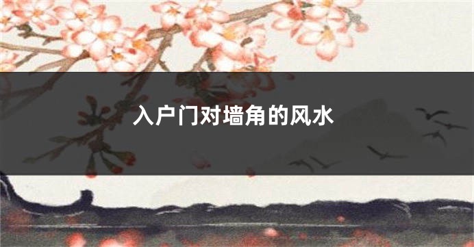 入户门对墙角的风水