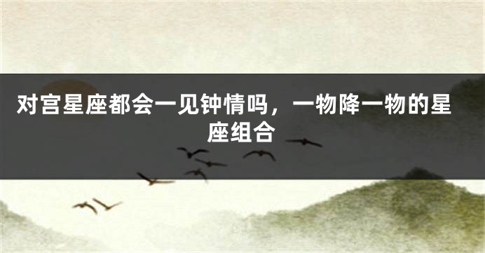 对宫星座都会一见钟情吗，一物降一物的星座组合