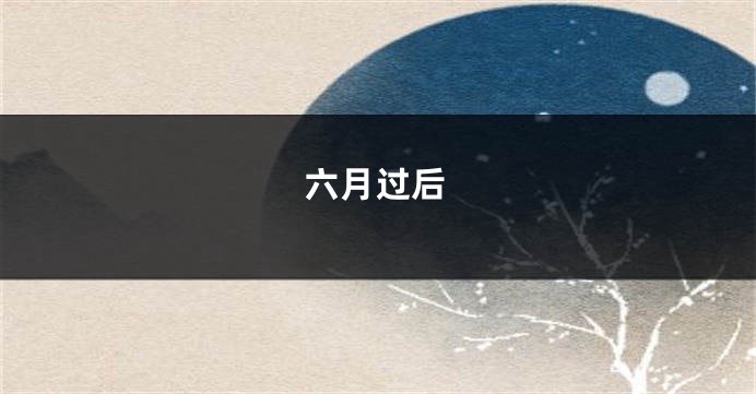 六月过后