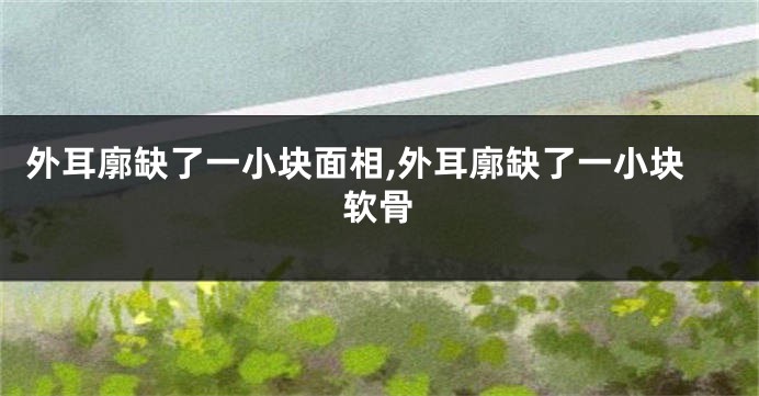 外耳廓缺了一小块面相,外耳廓缺了一小块软骨