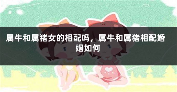 属牛和属猪女的相配吗，属牛和属猪相配婚姻如何