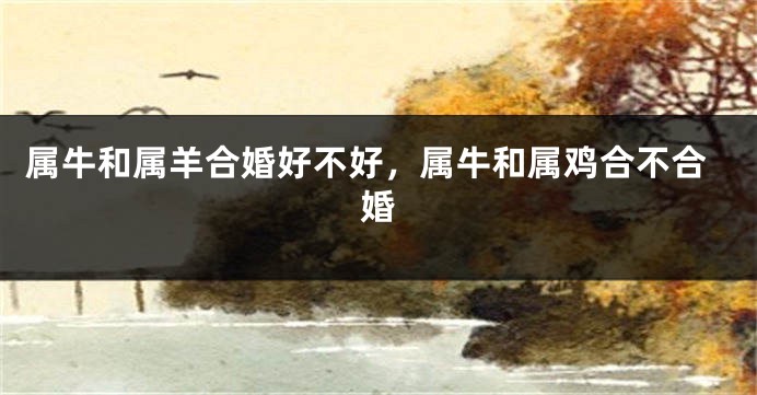 属牛和属羊合婚好不好，属牛和属鸡合不合婚