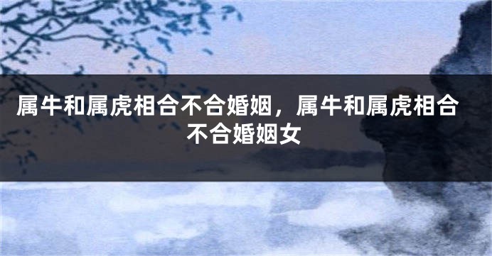 属牛和属虎相合不合婚姻，属牛和属虎相合不合婚姻女