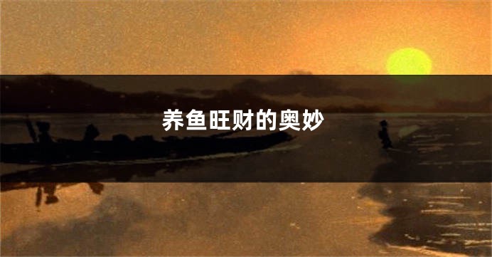 养鱼旺财的奥妙
