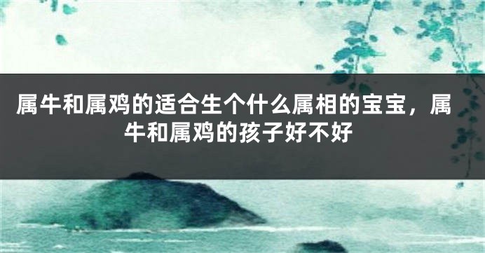 属牛和属鸡的适合生个什么属相的宝宝，属牛和属鸡的孩子好不好