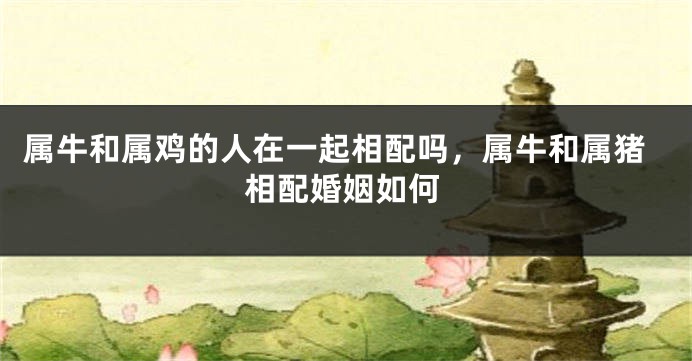属牛和属鸡的人在一起相配吗，属牛和属猪相配婚姻如何
