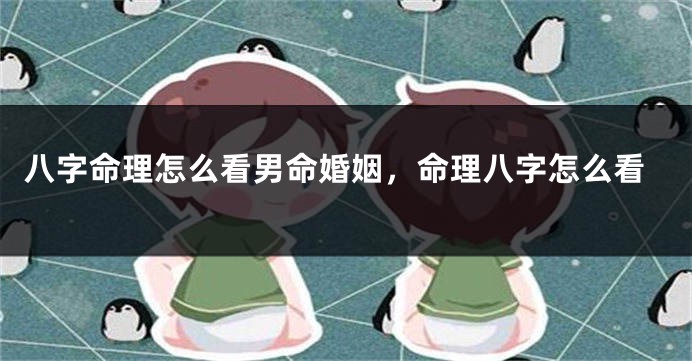 八字命理怎么看男命婚姻，命理八字怎么看