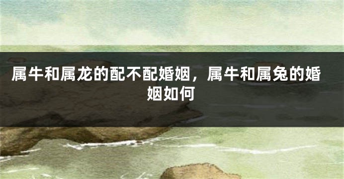 属牛和属龙的配不配婚姻，属牛和属兔的婚姻如何