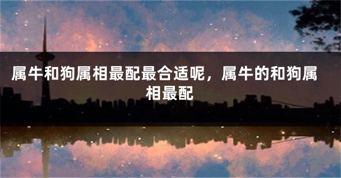 属牛和狗属相最配最合适呢，属牛的和狗属相最配