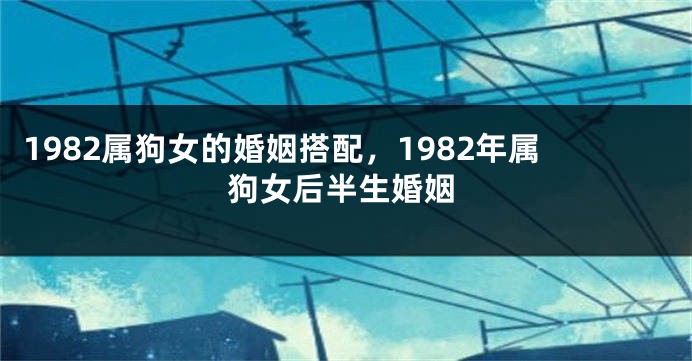 1982属狗女的婚姻搭配，1982年属狗女后半生婚姻