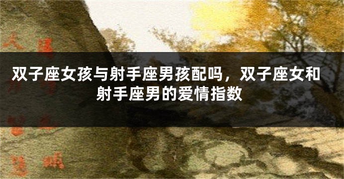 双子座女孩与射手座男孩配吗，双子座女和射手座男的爱情指数