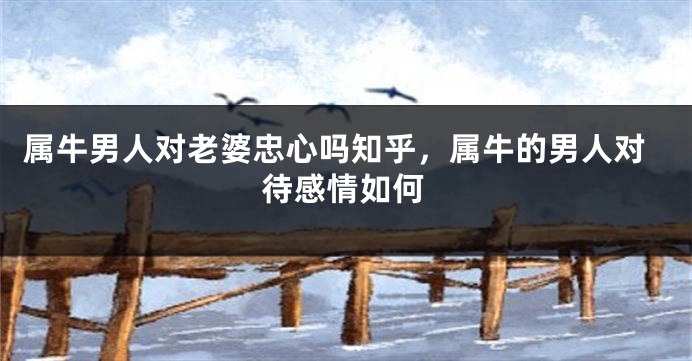 属牛男人对老婆忠心吗知乎，属牛的男人对待感情如何