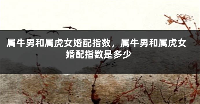 属牛男和属虎女婚配指数，属牛男和属虎女婚配指数是多少