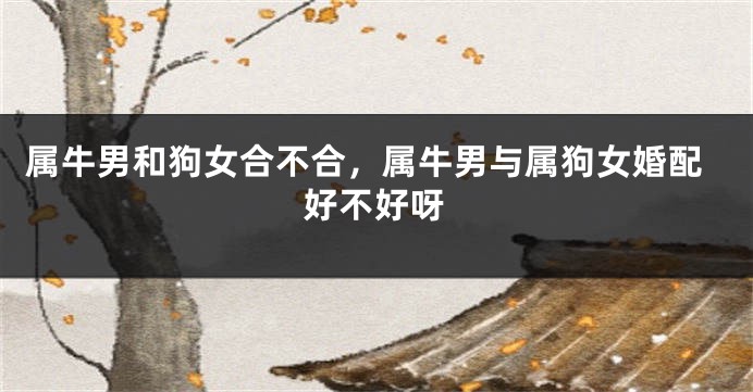 属牛男和狗女合不合，属牛男与属狗女婚配好不好呀
