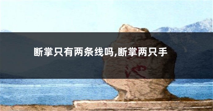 断掌只有两条线吗,断掌两只手