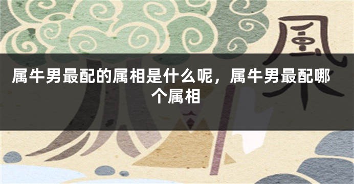 属牛男最配的属相是什么呢，属牛男最配哪个属相