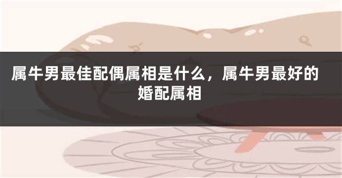 属牛男最佳配偶属相是什么，属牛男最好的婚配属相