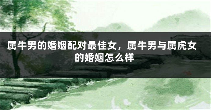 属牛男的婚姻配对最佳女，属牛男与属虎女的婚姻怎么样