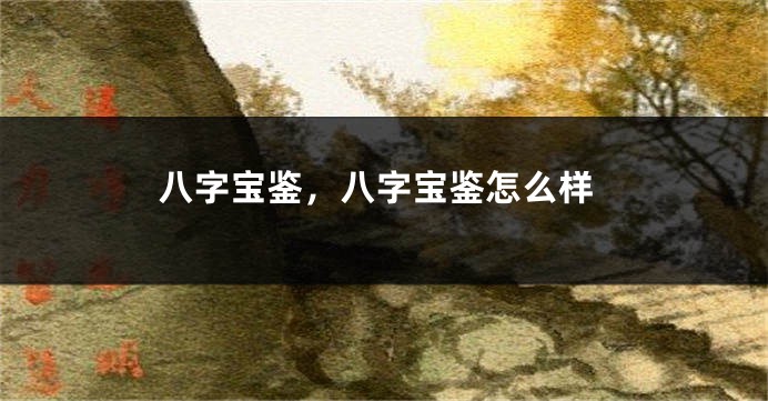 八字宝鉴，八字宝鉴怎么样