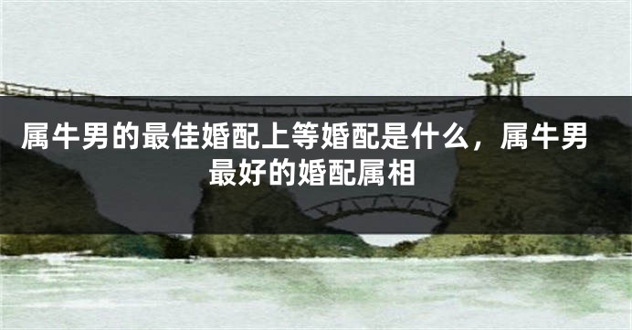 属牛男的最佳婚配上等婚配是什么，属牛男最好的婚配属相