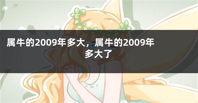 属牛的2009年多大，属牛的2009年多大了