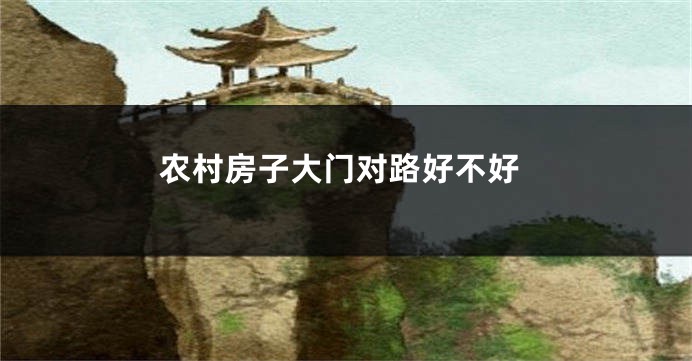 农村房子大门对路好不好
