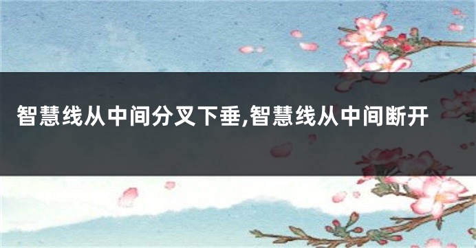 智慧线从中间分叉下垂,智慧线从中间断开