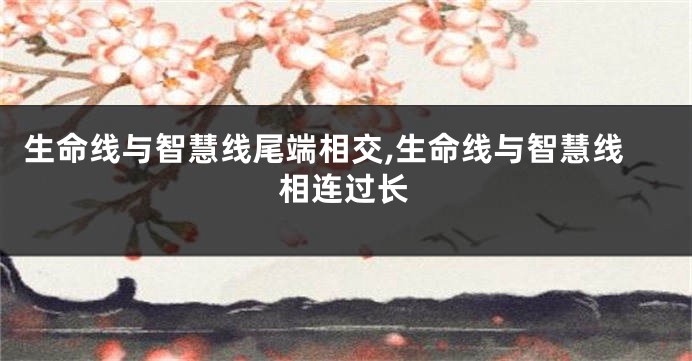 生命线与智慧线尾端相交,生命线与智慧线相连过长