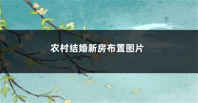 农村结婚新房布置图片