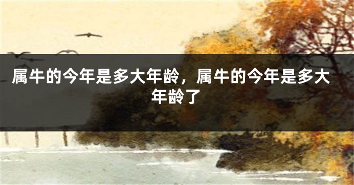 属牛的今年是多大年龄，属牛的今年是多大年龄了