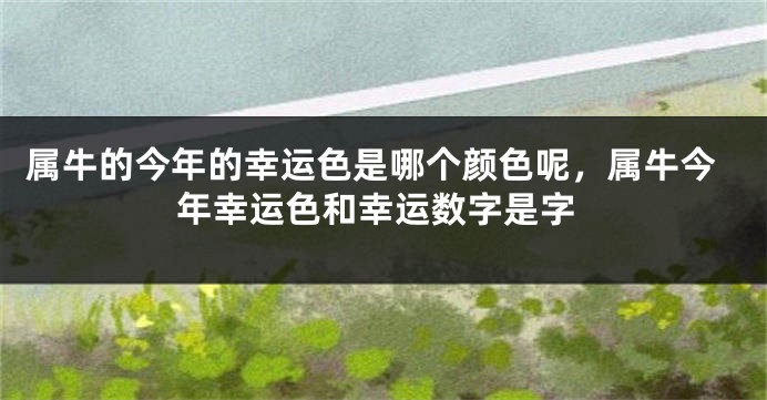 属牛的今年的幸运色是哪个颜色呢，属牛今年幸运色和幸运数字是字