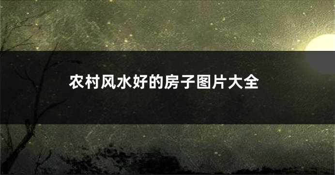 农村风水好的房子图片大全