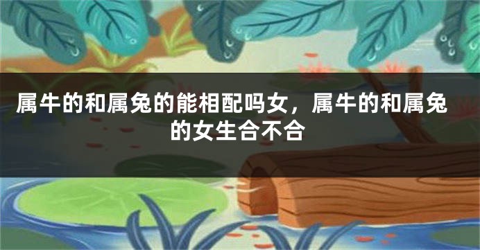 属牛的和属兔的能相配吗女，属牛的和属兔的女生合不合