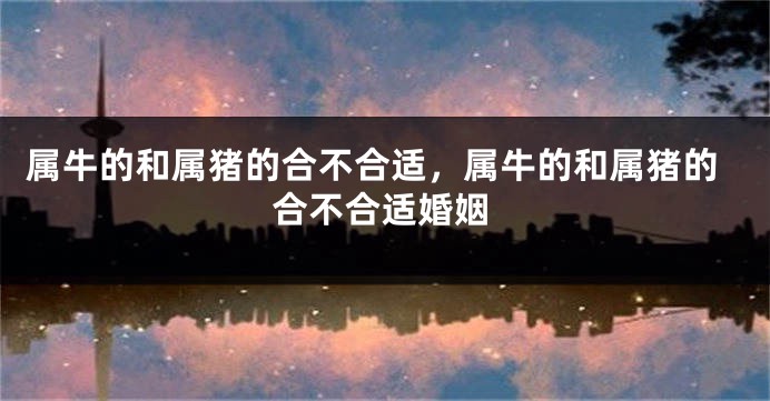 属牛的和属猪的合不合适，属牛的和属猪的合不合适婚姻