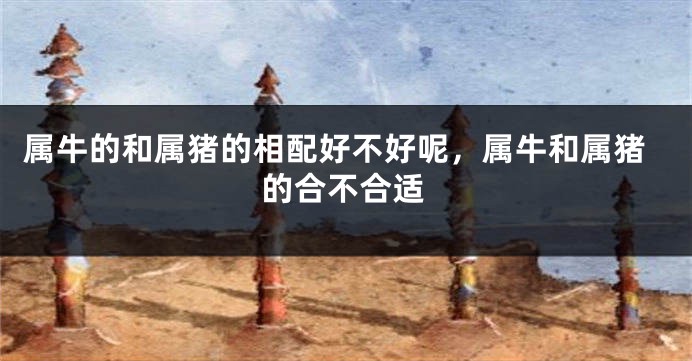 属牛的和属猪的相配好不好呢，属牛和属猪的合不合适