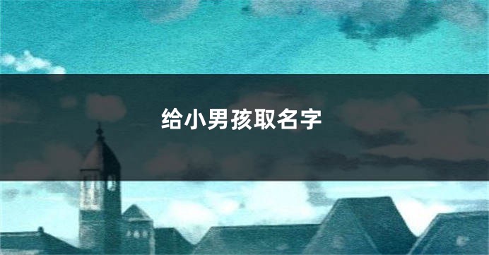 给小男孩取名字