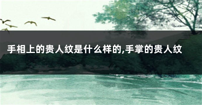 手相上的贵人纹是什么样的,手掌的贵人纹