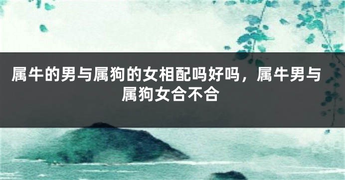 属牛的男与属狗的女相配吗好吗，属牛男与属狗女合不合