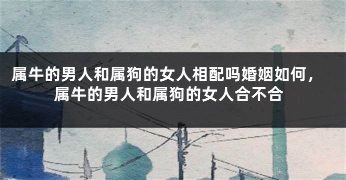 属牛的男人和属狗的女人相配吗婚姻如何，属牛的男人和属狗的女人合不合