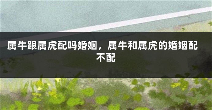 属牛跟属虎配吗婚姻，属牛和属虎的婚姻配不配